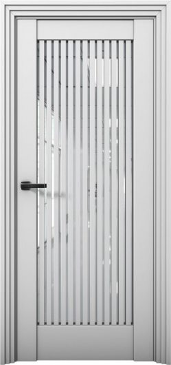 Межкомнатная дверь с экошпоном Aurum Doors Никель Ni 4 Манхэттен Сатинат — фото 1