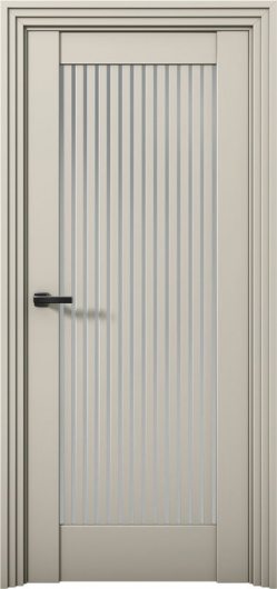 Межкомнатная дверь с экошпоном Aurum Doors Никель Ni 4 Силк грей Прозрачное зеркало — фото 1