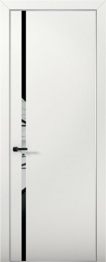 Межкомнатная дверь с экошпоном Aurum Doors Палладий Pd 08 Deep Green Анодированная кромка Al Черный лакобель — фото 1