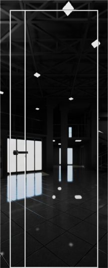 Межкомнатная дверь с экошпоном Aurum Doors Платина Pt 10 Crystall Black Al White — фото 1