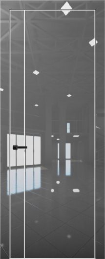 Межкомнатная дверь с экошпоном Aurum Doors Платина Pt 9 Crystall Gray Al White — фото 1