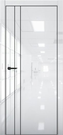 Межкомнатная дверь с экошпоном Aurum Doors Платина Pt 4 Crystall White Al White — фото 1