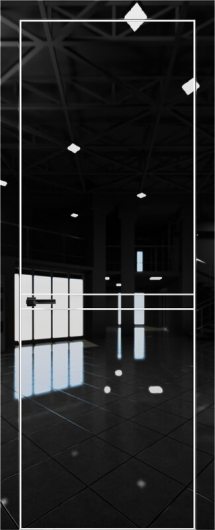 Межкомнатная дверь с экошпоном Aurum Doors Платина Pt 9 Crystall Black Al White — фото 1