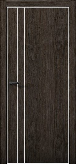 Межкомнатная дверь с экошпоном Aurum Doors Плутоний Pu 4 Дуб Темный Al White — фото 1
