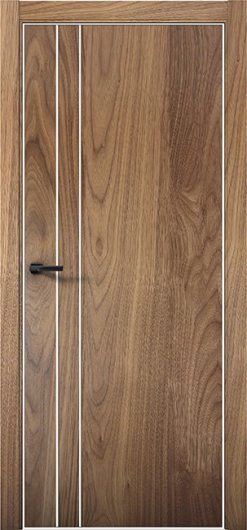 Межкомнатная дверь с экошпоном Aurum Doors Плутоний Pu 4 Орех Пекан Al White — фото 1