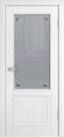 Межкомнатная эмалированная дверь Avidoor Элеганс 02 Белая эмаль Остекленная — фото 1