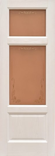 Межкомнатная ульяновская дверь Дворецкий Валенсия белый ясень остекленная — фото 1