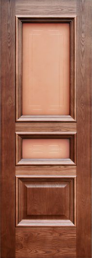 Межкомнатная ульяновская дверь Дворецкий Равена Мореный дуб остекленная — фото 1