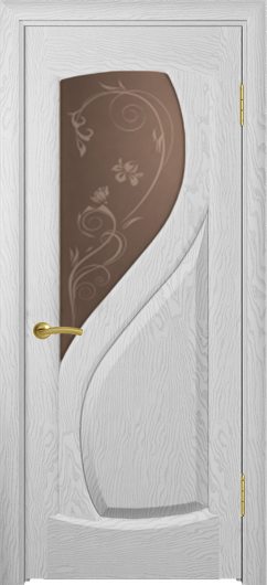 Межкомнатная ульяновская дверь Дворецкий Версаль белый ясень остекленная — фото 1