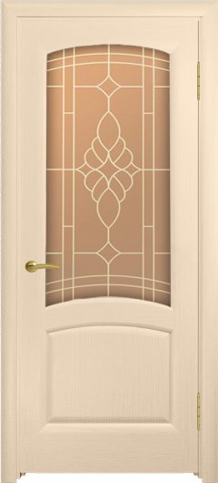 Межкомнатная ульяновская дверь Дворецкий Соло выбеленый дуб остекленная — фото 1