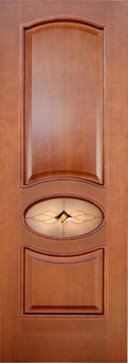 Межкомнатная ульяновская дверь Дворецкий Соренто темный анегри (центральное стекло) остекленная — фото 1