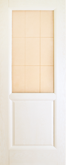 Межкомнатная ульяновская дверь Дворецкий Классик белый ясень остекленная — фото 1