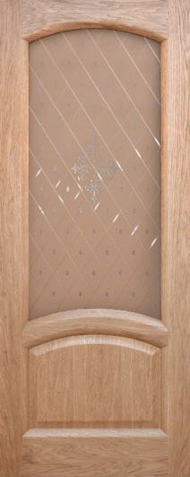 Межкомнатная ульяновская дверь Дворецкий Соло дуб натуральный остекленная — фото 1