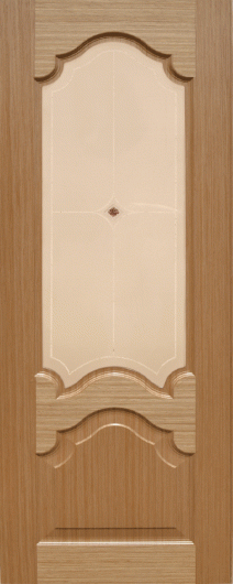 Межкомнатная ульяновская дверь Дворецкий Виктория дуб остекленная — фото 1