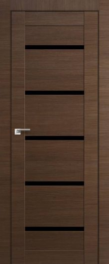 Межкомнатная дверь Profildoors Малага Черри кроскут  7Х ст.триплекс черный — фото 1