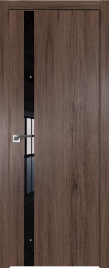 Межкомнатная дверь с эко шпоном Profildoors Дуб Салинас Темный  6ZN ст.черный лак  кромка 4 стор. ABS — фото 1