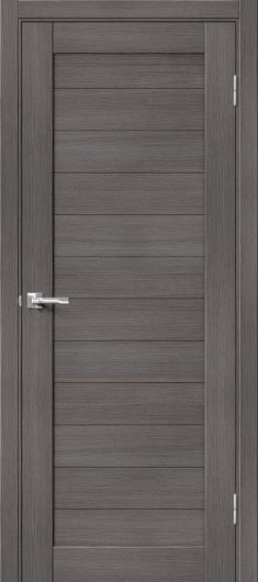 Межкомнатная дверь с эко шпоном Порта-21 (1П-03) Grey Veralinga глухая — фото 1