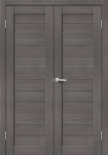 Межкомнатная дверь с эко шпоном Порта-21 (2П-03) Grey Veralinga глухая — фото 1