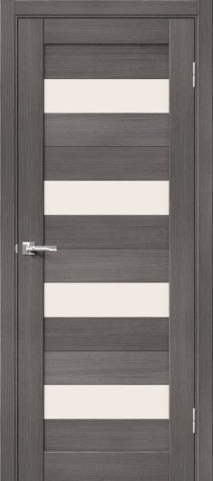 Межкомнатная дверь с эко шпоном Порта-23 (1П-03) Grey Veralinga остекленная — фото 1