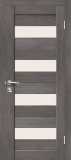 Межкомнатная дверь с эко шпоном Порта-23 (1П-02) Grey Veralinga остекленная — фото 1