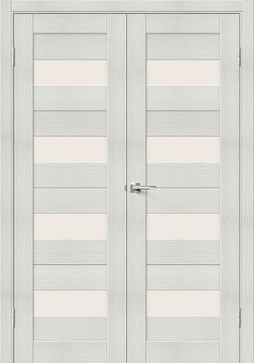 Межкомнатная эмалированная дверь Luxor L-4 белая эмаль остекленная — фото 1