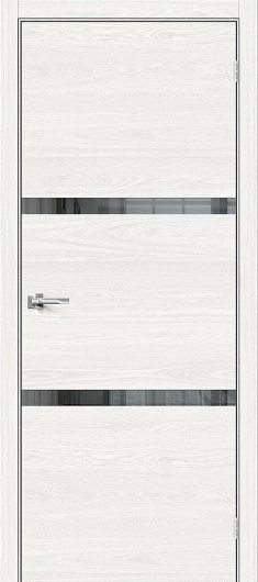 Межкомнатная дверь Браво-2.55 White Skyline остекленная — фото 1