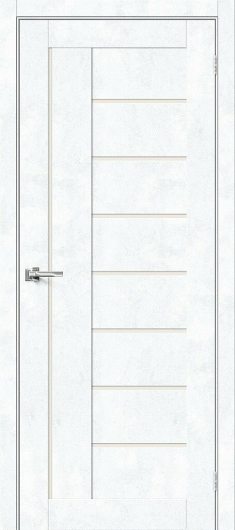 Межкомнатная дверь Браво-29 Snow Art остекленная — фото 1