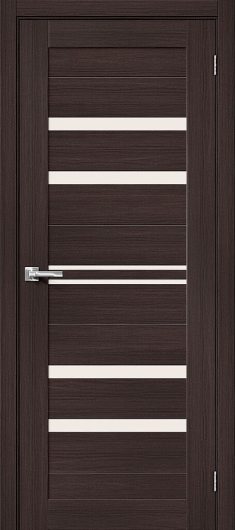 Межкомнатная дверь с эко шпоном MR.WOOD Браво-30 Wenge Melinga остекленная — фото 1
