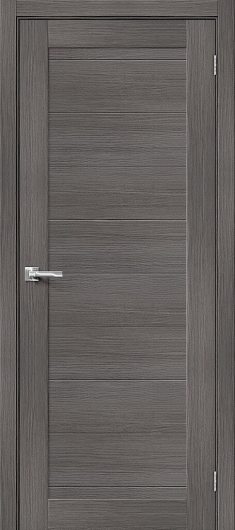 Межкомнатная дверь с эко шпоном MR.WOOD Браво-21 Grey Melinga глухая — фото 1