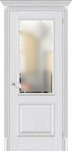 Межкомнатная дверь с эко шпоном el`PORTA Классико-13 Milk Oak остекленная — фото 1