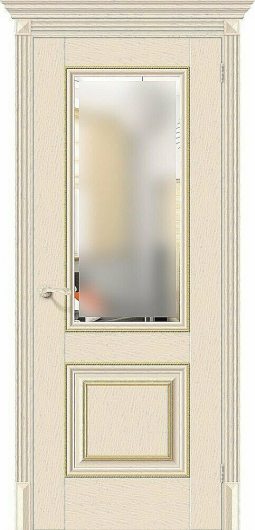 Межкомнатная дверь с эко шпоном el`PORTA Классико-33G-27 Ivory остекленная — фото 1