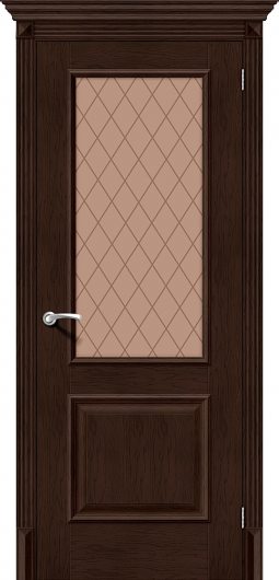 Межкомнатная дверь с эко шпоном el`PORTA Классико-13 Antique Oak остекленная — фото 1