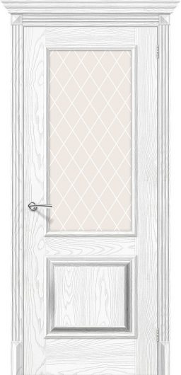 Межкомнатная дверь с эко шпоном el`PORTA Классико-13 Silver Ash/Silver Rift остекленная — фото 1