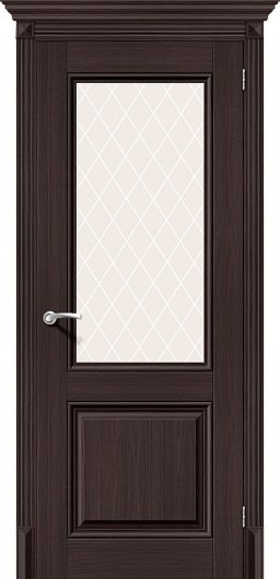 Межкомнатная дверь с эко шпоном el`PORTA Классико-33 Wenge Veralinga остекленная — фото 1