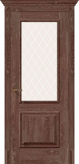 Межкомнатная дверь с эко шпоном Классико-13 Chalet Grande остекленная — фото 1