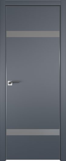 Межкомнатная дверь Profildoors Антрацит 3Е ст.серебро матлак  кромка 4 стор. матовая (без врезки) — фото 1