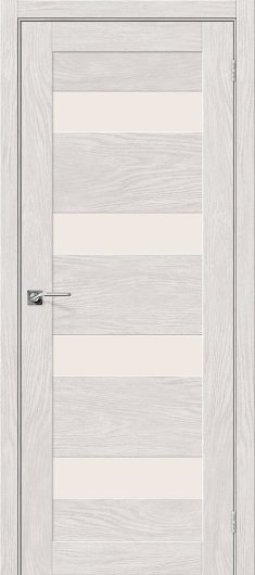 Межкомнатная дверь с эко шпоном el`PORTA Легно-23 Chalet Blanc остекленная — фото 1