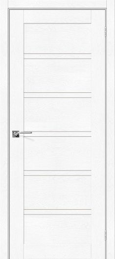 Межкомнатная дверь с эко шпоном el`PORTA Легно-28 White Softwood остекленная — фото 1