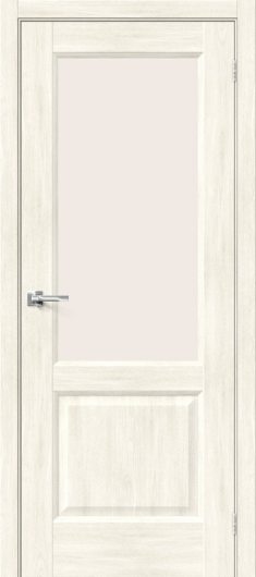 Межкомнатная дверь Браво Неоклассик-33 Nordic Oak остекленная (ст. Magic Fog) — фото 1
