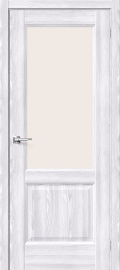 Межкомнатная дверь Браво Неоклассик-33 Riviera Ice остекленная (ст. Magic Fog) — фото 1