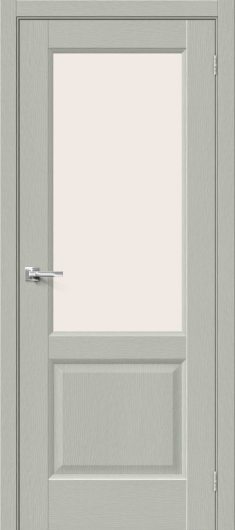 Межкомнатная дверь Браво Неоклассик-33 Grey Wood остекленная (ст. Magic Fog) — фото 1