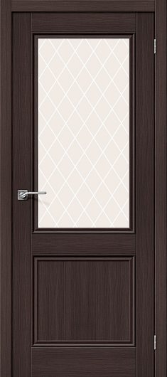 Межкомнатная дверь с эко шпоном Порта-63 Cappuccino Veralinga остекленная — фото 1