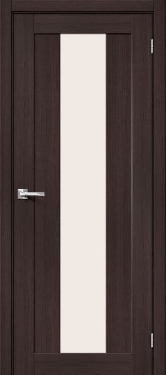 Межкомнатная дверь с эко шпоном Порта-25 Wenge Veralinga остекленная — фото 1