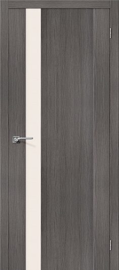 Межкомнатная дверь с эко шпоном Порта-11 Grey Veralinga остекленная — фото 1