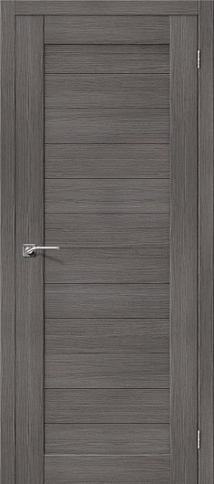 Межкомнатная дверь с эко шпоном Порта-21 Grey Veralinga глухая — фото 1
