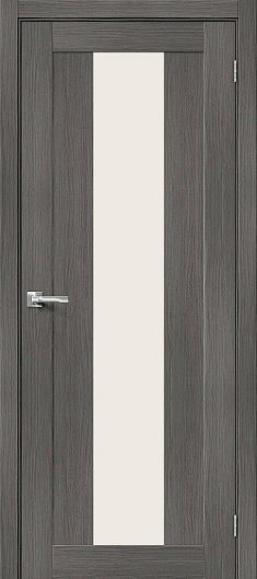 Межкомнатная дверь с эко шпоном Порта-25 Grey Veralinga остекленная — фото 1