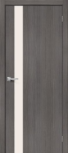 Межкомнатная дверь с эко шпоном Порта-11 Grey Veralinga остекленная — фото 1