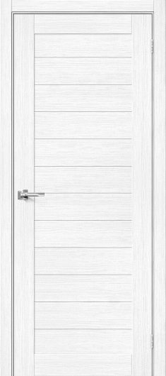 Межкомнатная дверь с эко шпоном Порта-21 Snow Veralinga глухая — фото 1