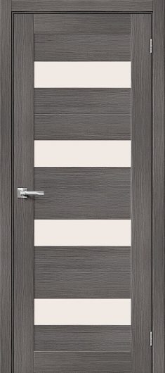 Межкомнатная дверь с эко шпоном Порта-23 Grey Veralinga остекленная — фото 1