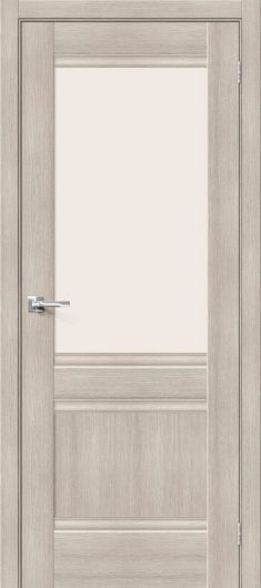 Межкомнатная дверь с эко шпоном Прима-3.1 Cappuccino Veralinga остекленная (ст. Magic Fog) — фото 1